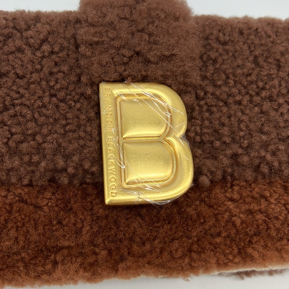 Brandon Blackwood Nia Bag in Multi Brown Shearling - Picture 4 of 16